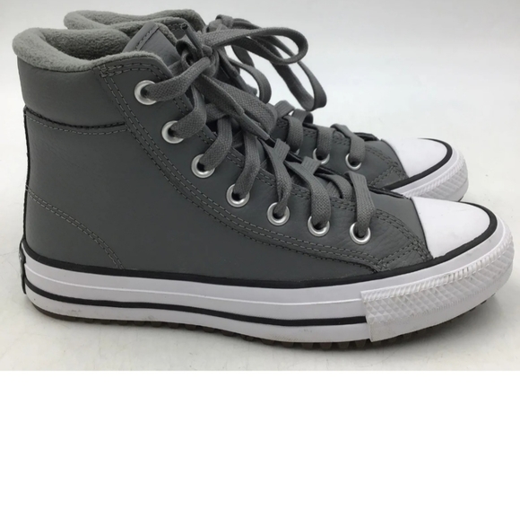 Converse Chuck Taylor 168869C Gray Leather High Top Tennis -Sz 5 men/Sz … - Picture 5 of 5